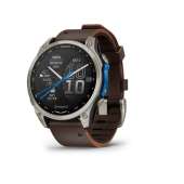 Garmin D2™ Mach 2 – 47 mm, Premium Aviator Smartwatch with GPS, Advanced Flight Maps, LED Flashlight, Built-in Microphone/Speaker for Calls and Texts, Titanium with Oxford Brown Leather Band