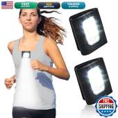 GOANDO LED Running Lights 2 Pack Rechargeable 4 Modes for Runners