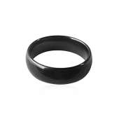 hecere Waterproof Ceramic NFC Ring, NFC Forum Type 2 215 496 Bytes Chip Universal for Mobile Phone, All-Round Sensing Technology Wearable Smart Ring, Fasion Ring for Men or Women (12#, Black)