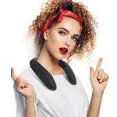 HGHOHG Neckband Speaker, Wireless Wearable Speaker True 3D Stereo HiFi Sound, Portable Personal Body Speakers with 24H Playtime, for Home, Office, and Outdoors