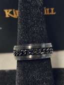 King Will Intertwine 8mm Spinner Ring sz 7