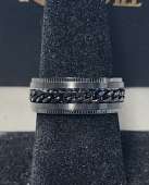 King Will Intertwine 8mm Spinner Ring sz 7.5