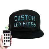 LED Programmable Baseball Cap with Bluetooth App Control Scrolling Message Di...