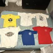 Lot of 6 Vintage Shawnee KS Local T-Shirts – DARE, Cub Scouts, Sharks,Honor Band