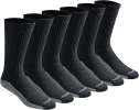 Men's Dri-Tech Moisture Control Crew Socks - 6, Pairs, Size Large