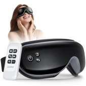 RENPHO Eye Massager, Birthday Gifts for Women Men Her Him, Eyeris1 Eye Massager with Heat & Remote, Compression, Sleep Mask for Relax, Migraine Relief, Reduce Strain, Improve Sleep