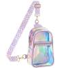 SemiTransparent Holographic Sling Bag for Women Fashion Purse Iridescent Cro... SemiTransparent Holographic Sling Bag for Women Fashion Purse Iridescent Cro...
