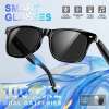 Smart Glasses Polarized Bluetooth Sunglasses With Speaker Voice Control Black Smart Glasses Polarized Bluetooth Sunglasses With Speaker Voice Control Black