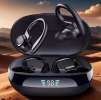 Wireless Sport Earbuds Ear Hook HiFi 4-Mic Noise Cancelling LED Battery Display Wireless Sport Earbuds Ear Hook HiFi 4-Mic Noise Cancelling LED Battery Display