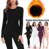 Womens Winter Thermo Ultra-Soft Fleece Lined Thermal Top & Bottom Underwear Set Womens Winter Thermo Ultra-Soft Fleece Lined Thermal Top & Bottom Underwear Set