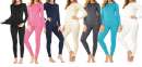 Womens Winter Ultra-Soft Fleece Lined Thermal Top & Bottom Underwear Set Womens Winter Ultra-Soft Fleece Lined Thermal Top & Bottom Underwear Set
