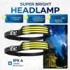 2 Pack LED Headlamp Rechargeable, Super Bright Head Lamp for Adults, Men 2 Pack LED Headlamp Rechargeable, Super Bright Head Lamp for Adults, Men
