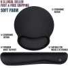 2Pc Premium Memory Foam Keyboard Wrist Support Bar and Mouse Wrist Rest Pads Set 2Pc Premium Memory Foam Keyboard Wrist Support Bar and Mouse Wrist Rest Pads Set