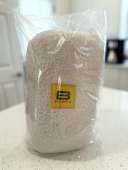 BIG BLANKET CO Premier Plush Wrap in Oatmeal, Cozy Wearable Shawl w/ Pockets NWT