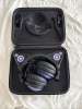 Brookstone Purple Black Cat Ear Headphones w/ Storage Case and microphone GUC Brookstone Purple Black Cat Ear Headphones w/ Storage Case and microphone GUC