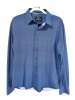 Buttercloth Icy Cotton Regular Fit Long Sleeve Button Up Blue LG