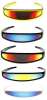 Futuristic Narrow X-men Cyclops Color Mirrored Lens Visor Sunglasses Futuristic Narrow X-men Cyclops Color Mirrored Lens Visor Sunglasses