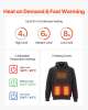 Heated Sweatshirt Hoodie For Men Women, Heated Jacket Unisex With 7.4V 16000mAh Heated Sweatshirt Hoodie For Men Women, Heated Jacket Unisex With 7.4V 16000mAh