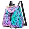 LOVEVOOK Geometric Luminous Backpack for Women Holographic Reflective Purses ...