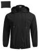Men Ultralight Packable Waterproof Hooded Rain Jacket Hiking Outdoor Windbreaker