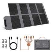 MHPOWOS 80W Solar Panel Mini Foldable Solar Panel with USB Outputs for Backpack