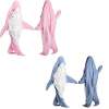 New CozyShark Wearable Shark Blanket 62.9 Inch Blue Pink Hooded Costume Throw New CozyShark Wearable Shark Blanket 62.9 Inch Blue Pink Hooded Costume Throw
