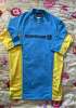 Quiksilver NWOT Men’s Large Teal Yellow Short Sleeve Rash Guard Top