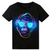 Sound Activated LED T-Shirt, Glow in The Dark Light Up XX-Large, Dj Gorilla