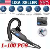 Trucker Wireless Bluetooth 5.1 Earpiece Headset Mic Earbud Noise Cancelling Lot