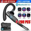 Trucker Wireless Bluetooth 5.1 Earpiece Headset Mic Earbud Noise Cancelling Lot Trucker Wireless Bluetooth 5.1 Earpiece Headset Mic Earbud Noise Cancelling Lot