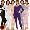 Ultra-Soft Women Thermal Underwear Long Johns Top & Bottom Set Base Layer Warm Ultra-Soft Women Thermal Underwear Long Johns Top & Bottom Set Base Layer Warm