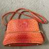 Unbranded Orange Ostrich and Crocodile Embossed Vegan Leather Crossbody Bag Unbranded Orange Ostrich and Crocodile Embossed Vegan Leather Crossbody Bag