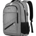 Grey Backpack with USB Charging Port and RFID Pocket 1