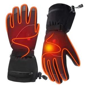 Leather Tipped Heated Gloves 8