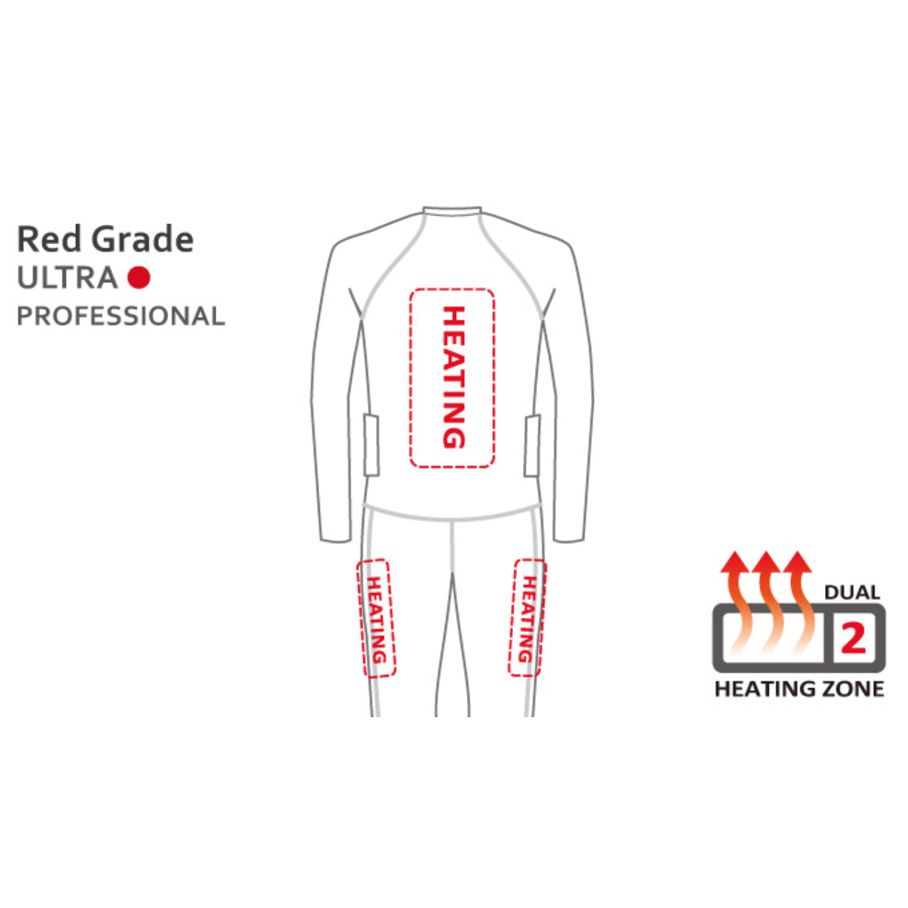 Red Grade Plus Power Heated Diving Undersuit 100m/300ft