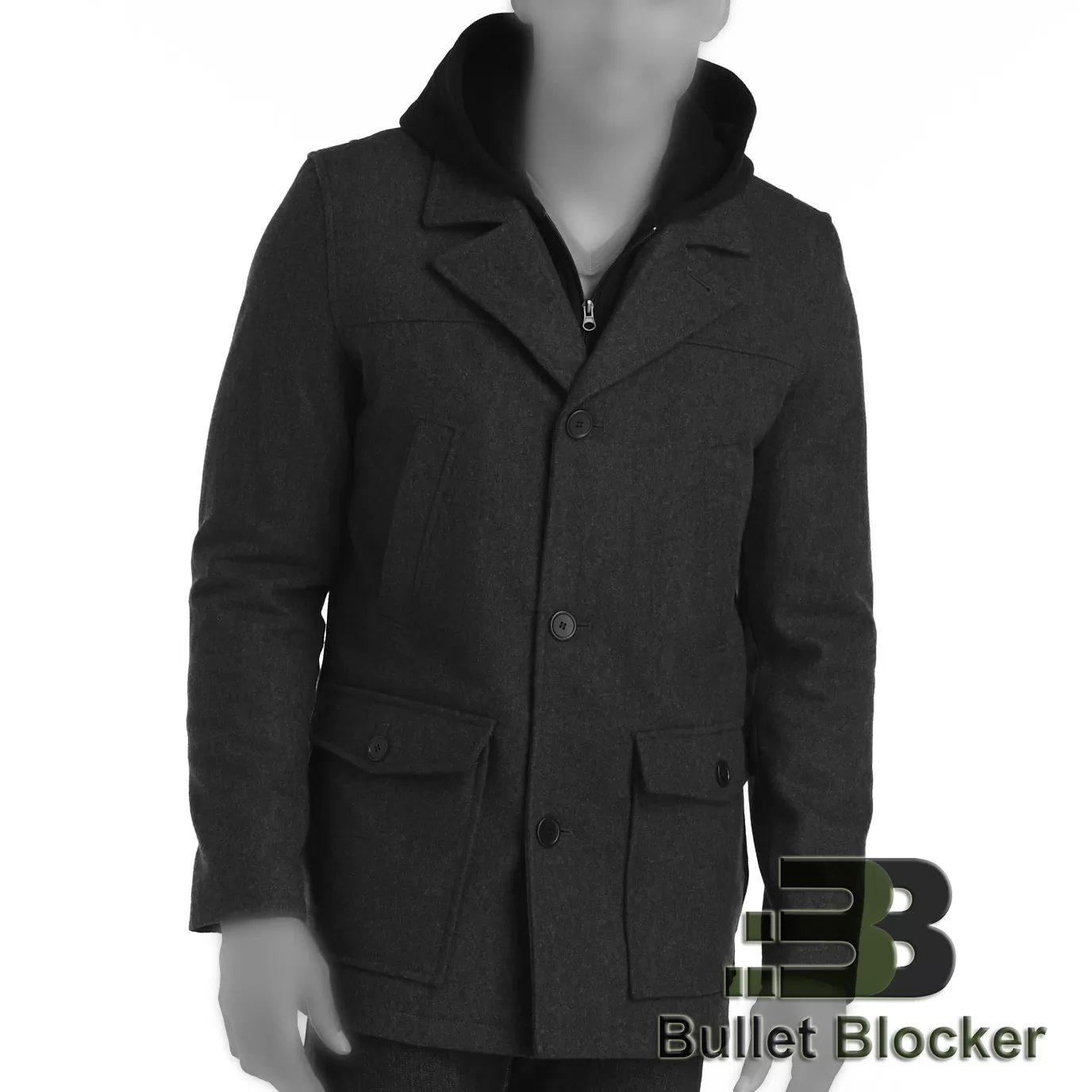 BulletBlocker | Bulletproof Wool Hooded Coat