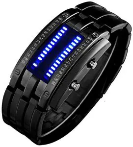 Binary Matrix Blue LED Watch 1