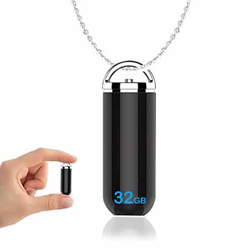 Mini Voice Recorder,Digital Audio Recorder,Small Listening Device,Necklace