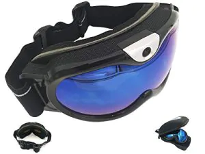 Off-Road Camera Goggles Running Camera Motorcycle Driving Recorder Skiing Goggles Harley Eyewear,White,720P