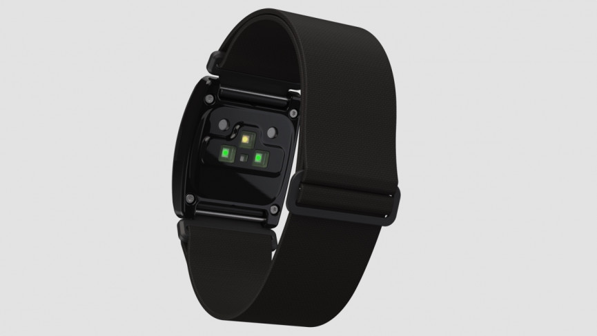 Rhythm+2.0 Brassard étanche pour Moniteur de fréquence Cardiaque – Brassard Optique de fréquence Cardiaque avec Radio Double Bande Ant+ et Bluetooth Smart – Noir