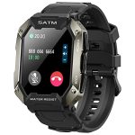 ZUKYFIT Rugged Smartwatch 102 ZUKYFIT Smart Watch(Call Receive/Dial), Rugged Smartwatch with 24/7 Heart Rate Sleep Monitor, 5ATM Android Smart Watch for iPhone Compatible, Tactical Military Fitness Tracker for Outdoor Sports