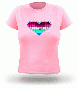 TQ Style Girls Lightup Heart Shirt 3