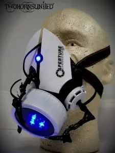 Two Horns United custom-makes an Aperture Science gas mask, will save your life but won't open portals 14
