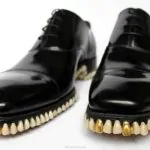 Just in time for Halloween, shoes made from human dentures 1