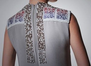 Thorunn Arnadottir's QR code dress transmits data from the catwalk 11
